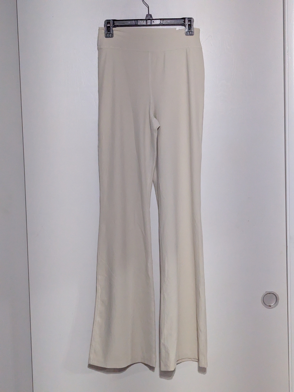 Old Navy Cream Flare High-Rise Pants